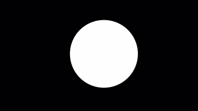 2d background animation of drop transition into circle. Video clip with alpha channel.