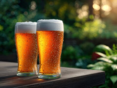 Refreshing Beer Glassware for Enjoying Wheat Beer and Cocktails