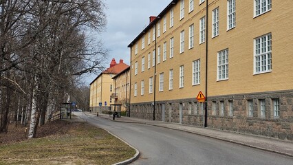 Obraz premium Sweden. Houses and streets in the city of Linköping. Östergötland province.