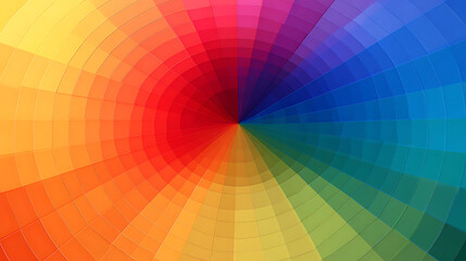 Fototapeta premium Vibrant Rainbow Color Wheel Spectrum with Radial Gradient and Gradient Tones for Artistic Backgrounds or Creative Design Concepts
