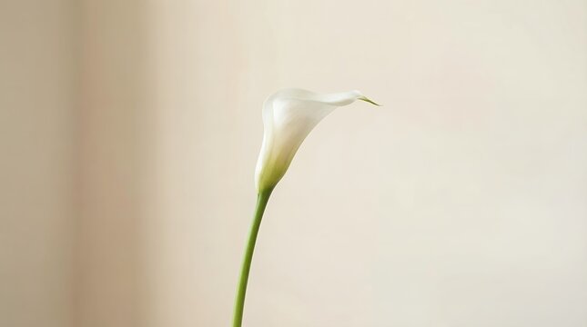 Elegant white calla lily flower.