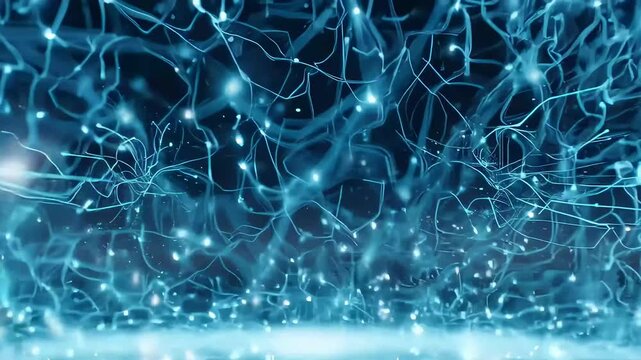 Glowing abstract cloud network connections data transfer digital technology concept video icon