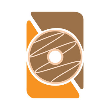 Modern Sweet Cake Icon Design
