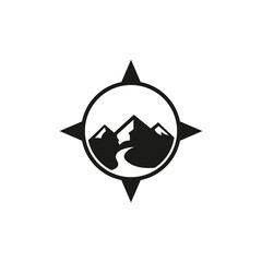 Obraz premium Mountain logo design template illustration vector