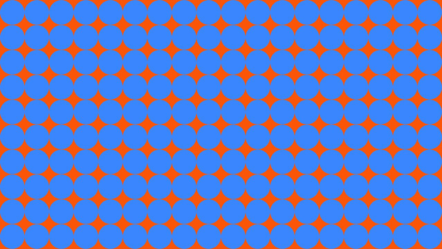 Orange Diamond Pattern on Blue Background