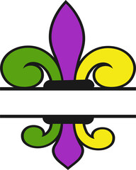 Split Monogram Fleur De Lis Graphic © Ibrahim