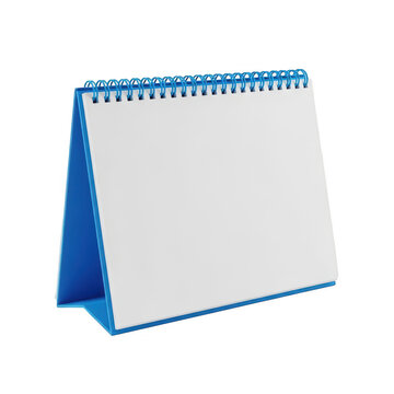 Blank desktop calendar isolated on transparent background