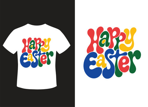 Easter t shirt design with floral pattern