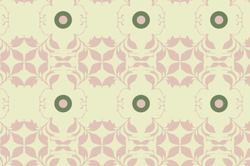 Fototapeta premium Spring Delicate Bloom Grid Evergreen Seamless Pattern Tiny-scale floral designs with elegant density, perfect for high-demand textiles, fashion, home decor, and gift packaging applications