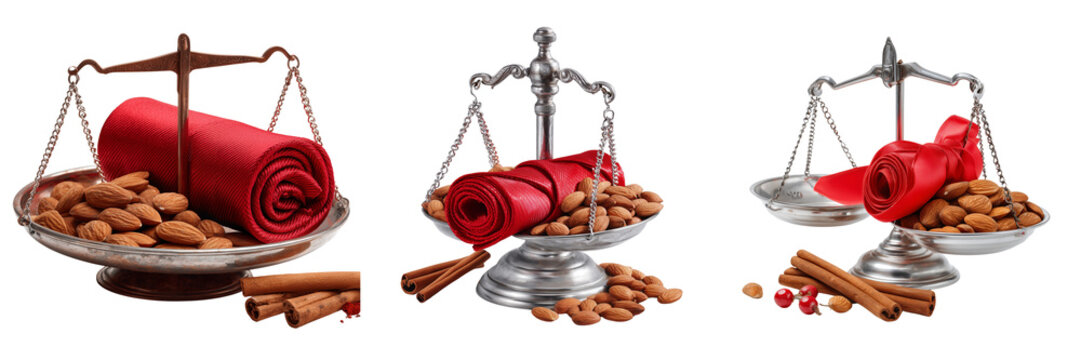 Set of Premium quality kath badam almonds scattered naturally with subtle shadows on transparent png background. Ai generated