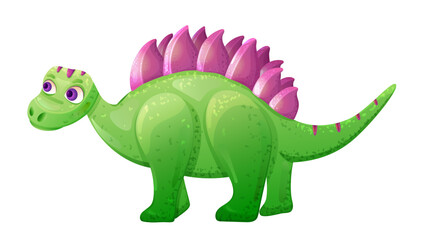 Dinosaur animal in green color on transparent background © Yulia Zelinskaya