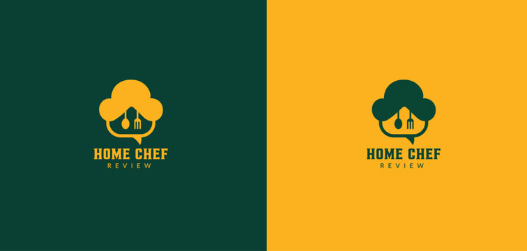 Premium homemade food chef logo template suitable for fast food restaurants, burger shops, fried chicken businesses, home kitchens, street food brands, cafes, and culinary startups.