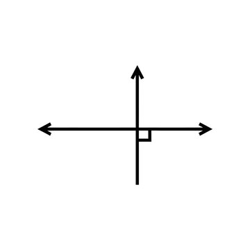 black and white icon depicting coordinate axes