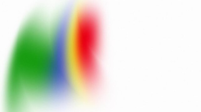 Abstract background with gradient motion of green blue yellow and red colors. Blend of blurred light shapes in fluid transition. Digital art design for wallpaper