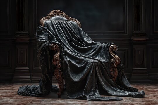 Judges robe draped over a chair