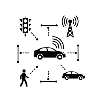 connected car technology with wireless communication