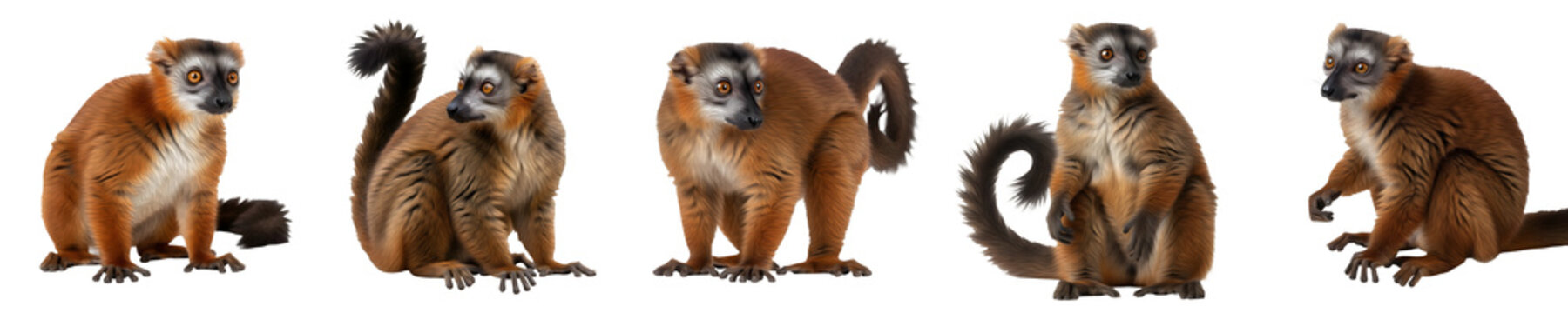 the series of red bellied titi monkey isolated on background PNG unique photo//// 