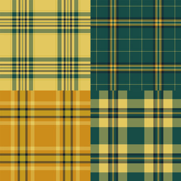 Seamless plaid pattern pack for professional textile industry use. Perfect for apparel collections, upholstery, home fabrics, and digital design boards.