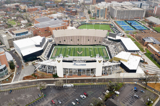 Nashville, TN, USA - March 8, 2026: FirstBank Stadium, built in 1922 and updated in 2025, is home to the Vanderbilt University Commodores' football team.