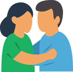 Fototapeta premium Couple embracing showing love and support relationship