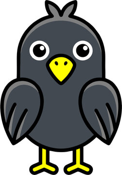 cartoon rhino crow cartoon