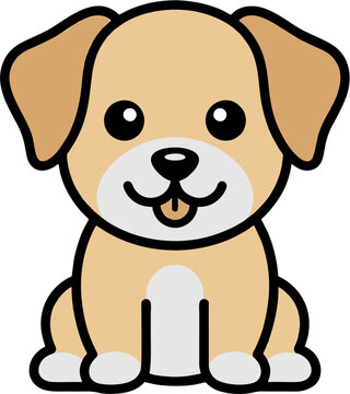 brown dog mascot cartoon