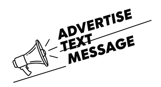 Megaphone With Advertised Text Message On White Background For Marketing Concepts