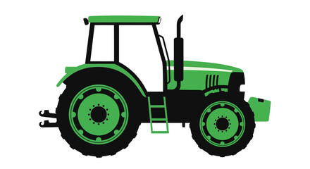 Fototapeta premium Green Farm Tractor Vehicle.