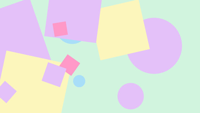Abstract Geometric Composition in Pastel Colors vector background