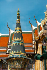 Obraz premium Detail of wat phra kaew bangkok thailand
