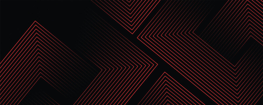 Red arrow background. Abstract triangle gradient wallpaper. Repeating arrow strip background for flyers, banners, posters, presentations. Thin to thick linear texture. Masculine vector bg