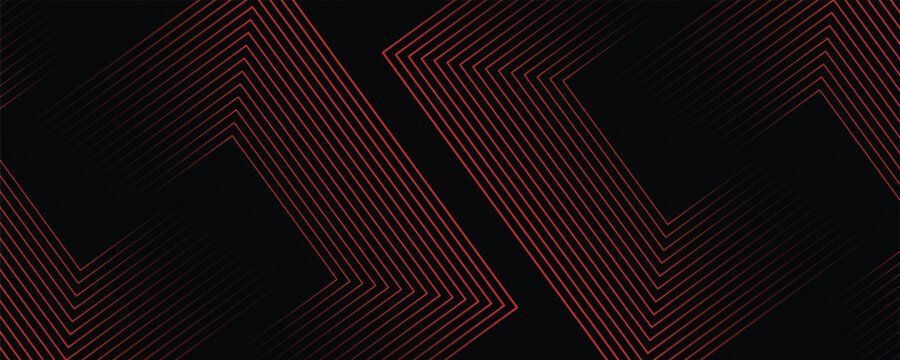 Red arrow background. Abstract triangle gradient wallpaper. Repeating arrow strip background for flyers, banners, posters, presentations. Thin to thick linear texture. Masculine vector bg