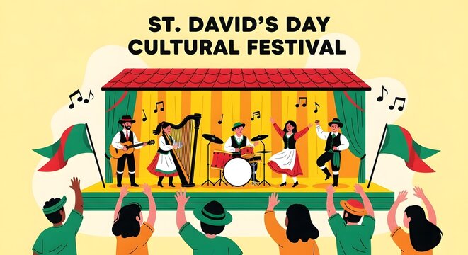 St davids day cultural festival stage performance