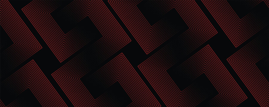 Red arrow background. Abstract triangle gradient wallpaper. Repeating arrow strip background for flyers, banners, posters, presentations. Thin to thick linear texture. Masculine vector bg