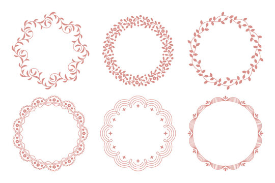 Vector graphic design, lace linear border and frame with copy space for text, logo, monogram, minimal trendy stationery and brand packaging template