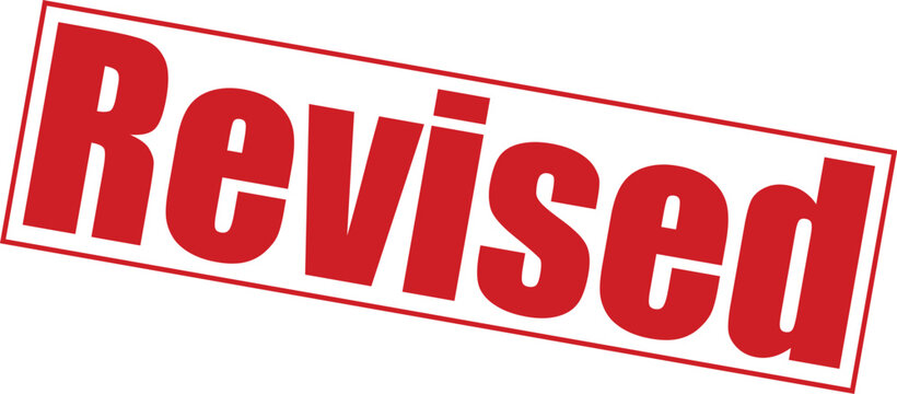Revised stamp in red color with rectangular border