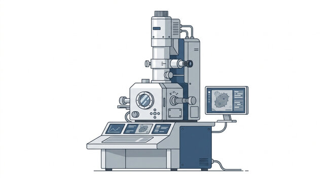 PCR Machine Thermal Cycler Vector - DNA Amplification Laboratory Equipment Flat Illustration
