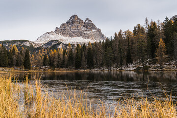 Mountain Landscape with Lake and Trees