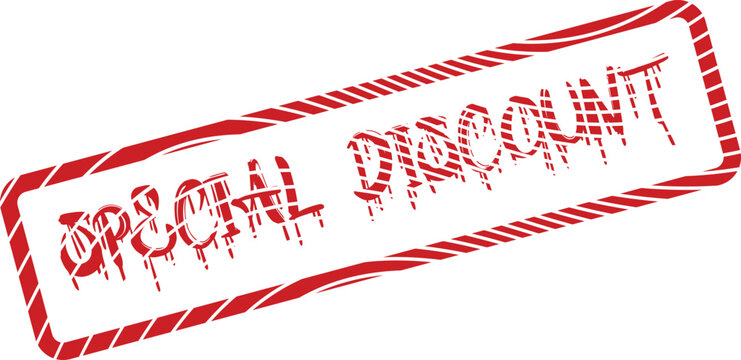 Exclusive Special Discount red stamp for limited time price reductions and attractive consumer deals