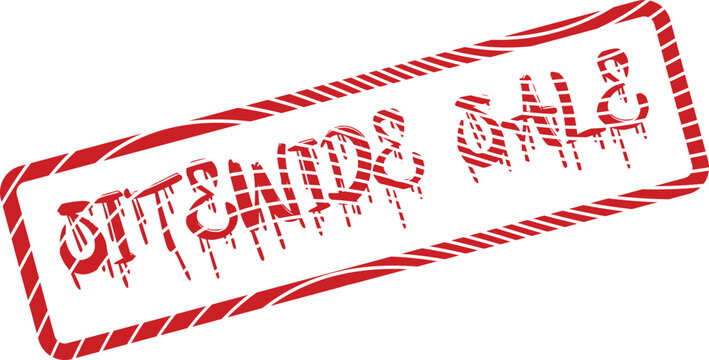 Vibrant red Grand Sale stamp marking significant discounts and exclusive shopping promotions