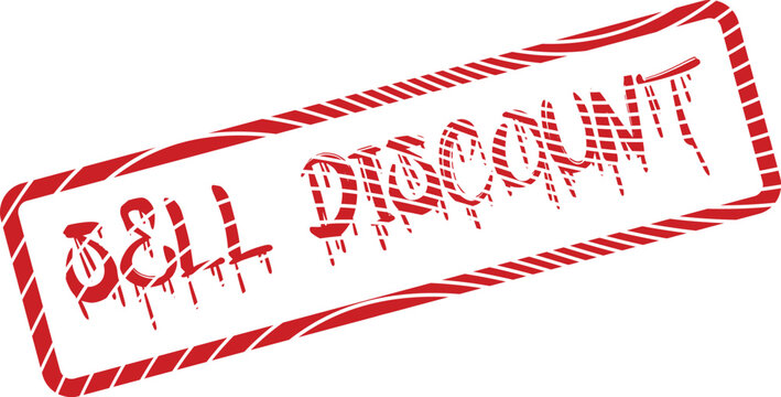 Essential Red Distressed Sale Discount Rubber Stamp for Commercial Marketing and Promotional Campaigns