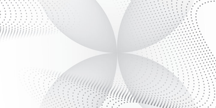 Flowing dots particles wave pattern 3D curve halftone black gradient curve shape isolated on white background.