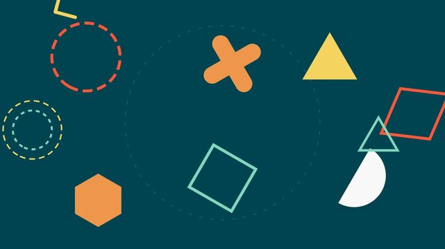 Geometric Shapes Icon Set and Abstract Graphic Design Elements Collection