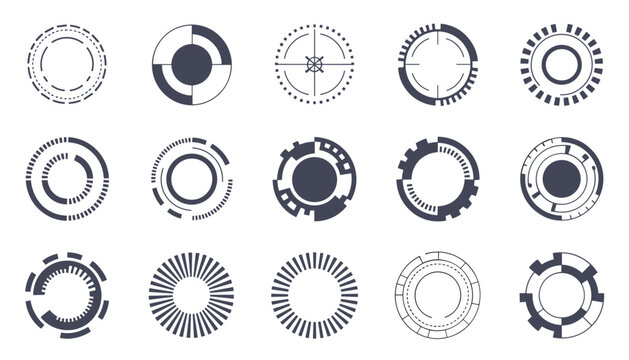 Futuristic Circular UI Elements vector