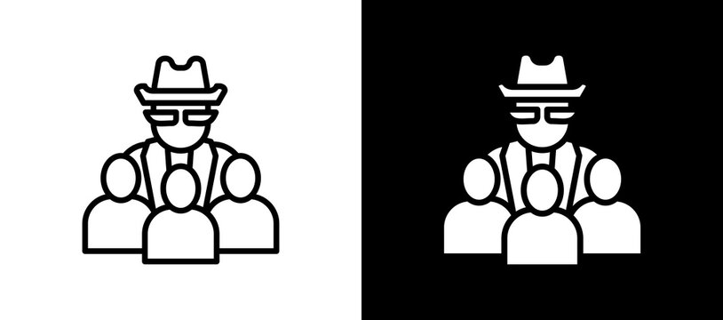 Organized Crime whiteblack icon