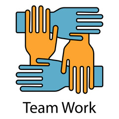 Obraz premium Team Collaboration Vector Icon For Business Management
