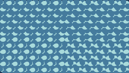 Seamless Blue Fish Pattern vector background © Niril