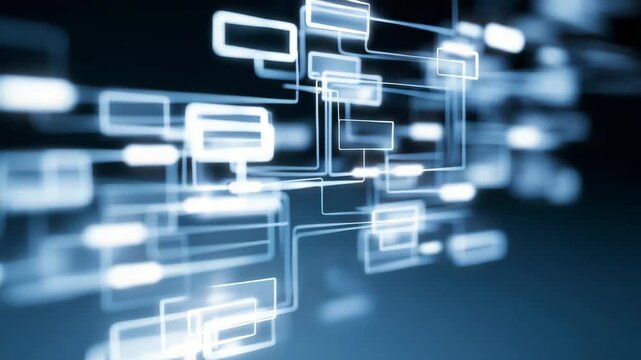 Abstract digital network connections with data flow, futuristic technology interface background with communication lines, digital network connections, data flow visualization