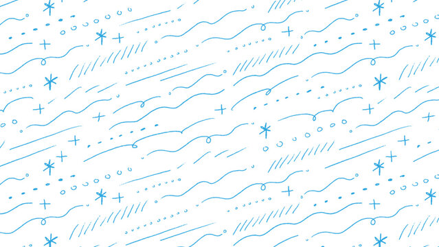 ゆるいあしらい、手描きのゆるいキラキラとした背景シームレスパターン 16:9 A loose, casual design with a hand-drawn, sparkling seamless background pattern.