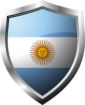 Argentina flag in badges form